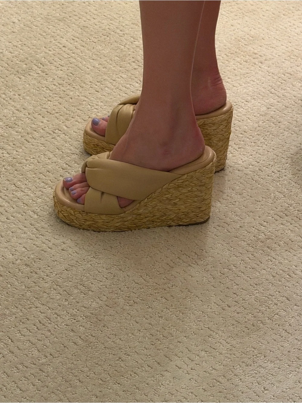 Marc Fisher Slide Espadrilles in Beige